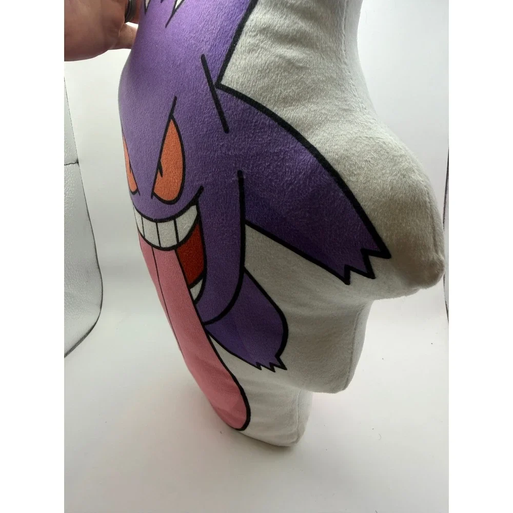 Pokemon Gengar Plush Throw Pillow Purple White 12x14 Ghost Type Video Game Decor
